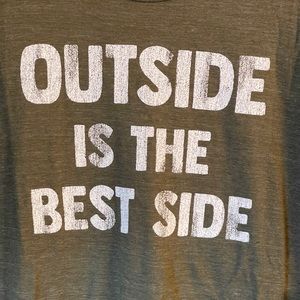 Outside is the Best Side Retro Brand Tee